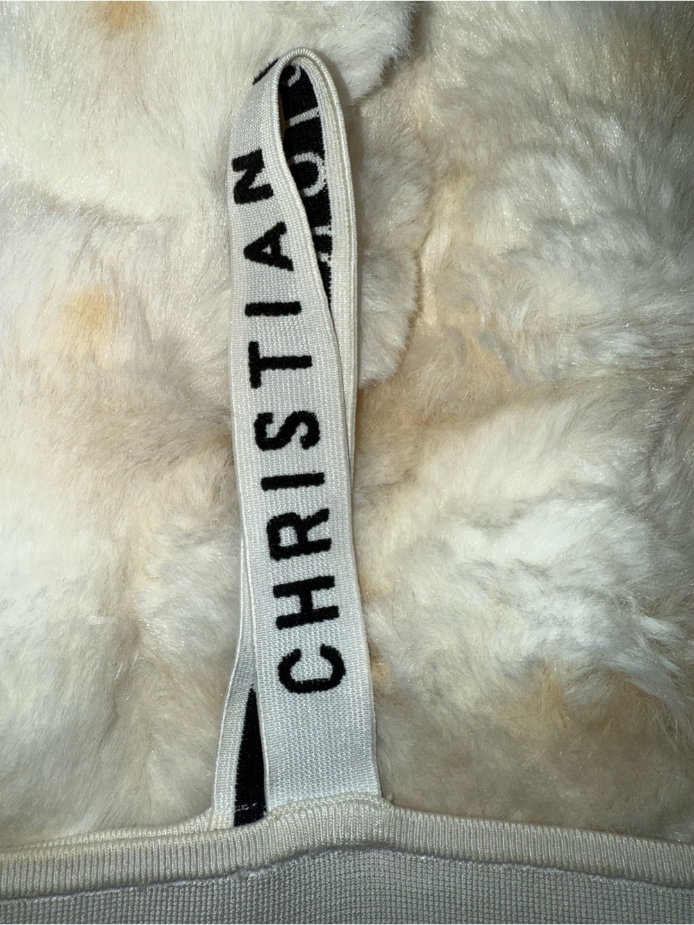 Dior Black & White Embroidered Strap Top - Picture 3 of 4